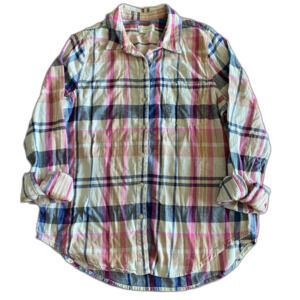 Lucky Brand Plaid Flannel Shirt Women's Medium
